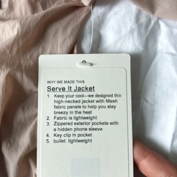 NWT Lululemon Serve It Jacket Windbreaker - Picture 5 of 7
